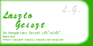 laszlo geiszt business card